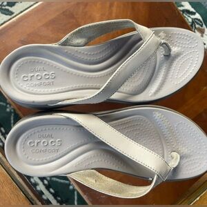 CROCS Gray Sandals with Slip-Resistant Tread- Women's size 7